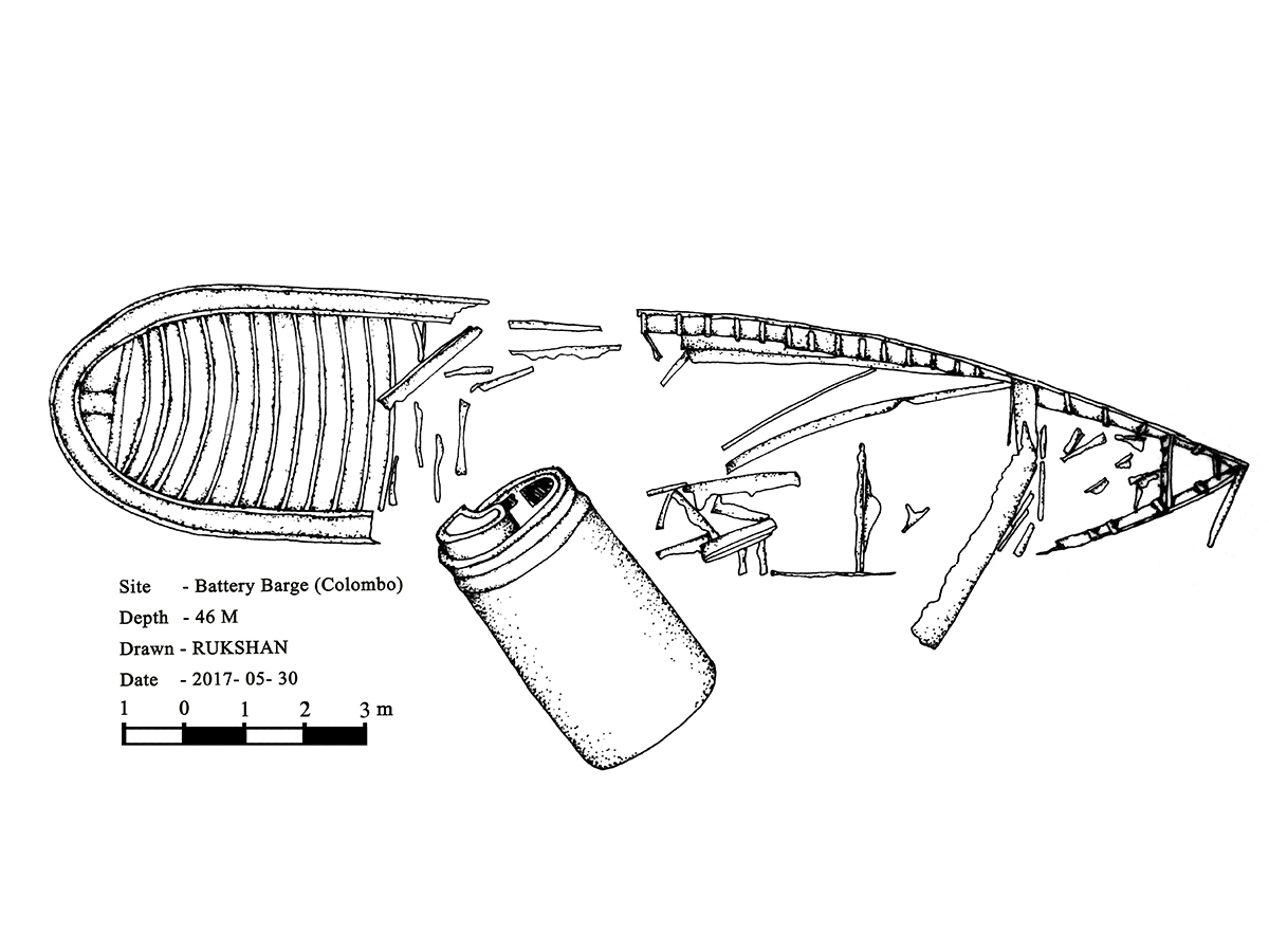 Site plan of the Battery Barge